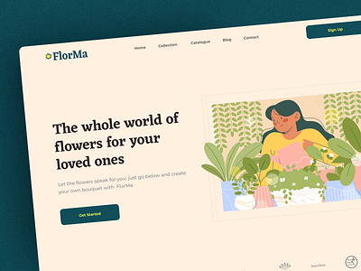 Floristry Studio 💐 branding design floristry graphic design illustration landing studio typography ui ui ux ux website