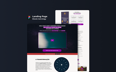 Ebook Astrology - Landing Page UI design ebook landing page ui ui design uiux user interface