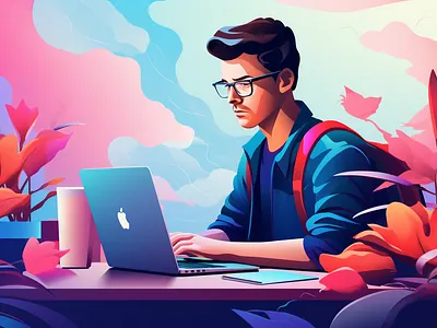 graphic_designer_working illustration