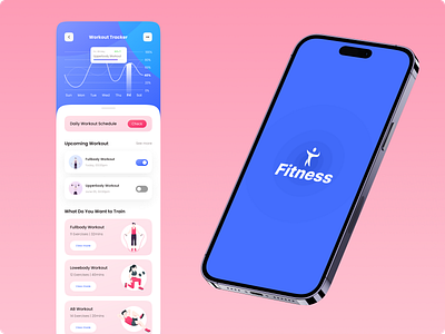 Fitness Workout Mobile App figma fitness mobile app ui ui design ux design water tracker workout workout tracker