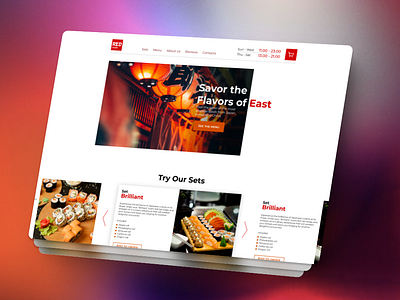 "Red Square" restaurant design figma graphic design ui ux web