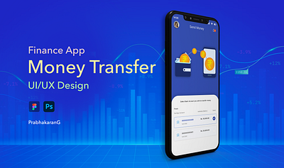 Finance App - Money Transfer - UI/UX Design figma finance mobile app product design uiux design usability userflow