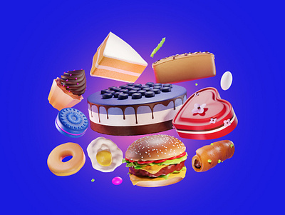 3D Food Illustration 3d design food illustration uiux vector