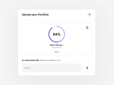 Uploading File 086 86 add link daily ui 086 dailyui dailyui086 design loading progress bar ui uiux upload upload cv upload file upload portfolio website