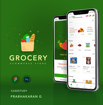 Grocery Store - Mobile App - UI/UX Design - Figma ecommerce store grocery mobile app product design store uiux design usability