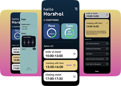 Daily Planner App app graphic design planner schedule task app ui