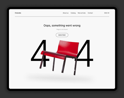 Page 404 - Online furniture store 404 design desktop furniture page404 ui ux website