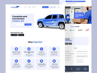 Paperfly website Redesign creative design landing page landing page design product design ui ui design uiux design web design
