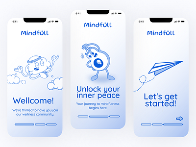023 # Daily UI - Onboarding app dailyui figma illustration ios meditation app onboarding ui