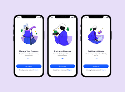 Fintech Onboarding Screens design fintech onboarding ui uidesign uiux