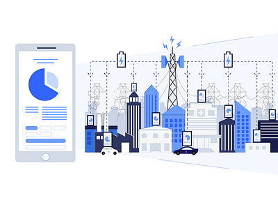 Smart City chart graphic design illustration smartcity smartmeter tech technology ui vector