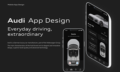 Audi | Car App Design app app design audi design mobile mobile design ui uiux design user interface ux