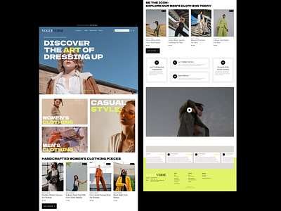 Home Screen navigation design design fashion website figma interaction design landing page product design ui