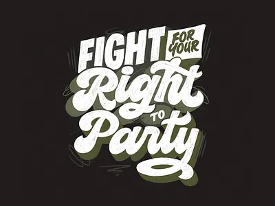 You Gotta Fight letter lettering procreate