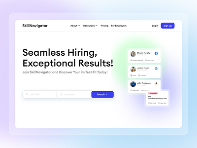 SkillNavigator - Recruitment Portal - Web Design app design ui ui design uiux uiux design ux design web web design