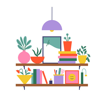 Colorful Shelf design graphic design illustration