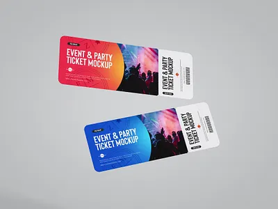 Free Party Ticket Mockup ticket mockup