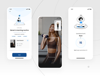 Fitness & Work Out Apps app appdesign design fitnessapp illustration typography ui vector workoutapp