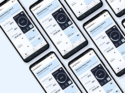 Day 021 - Home Monitoring Dashboard 2d app dailyui dailyui021 dashboard flatdesign homemonitoring mobile smarthome ui