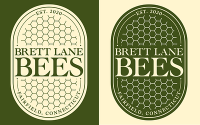 Brett Lane Bees Honey Logo bees brand branding design graphic design honey illustration logo logo design mockup