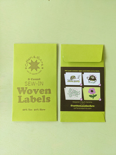 Woven Label Pack packaging sewing