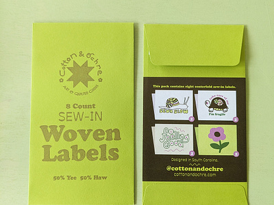 Woven Label Pack packaging sewing