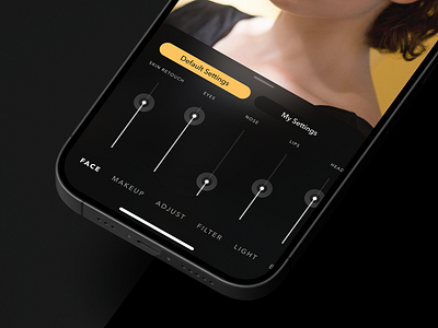 Sliders for the Photo Editor App dark ui ios design photo app ui sliders