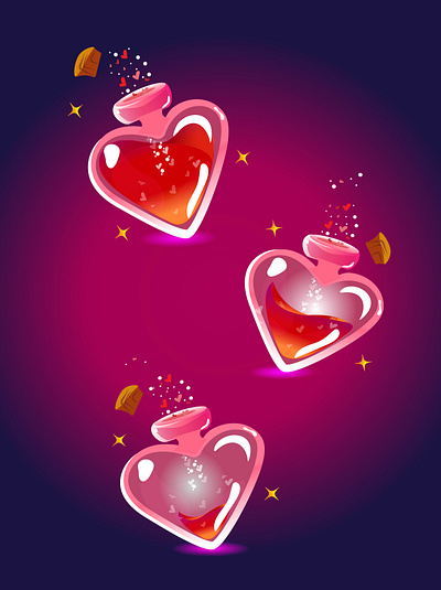 Love potions adobe adobe illustrator animation branding design draw graphic graphic design illustration logo ui