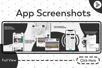 Speak App Screenshots graphic design