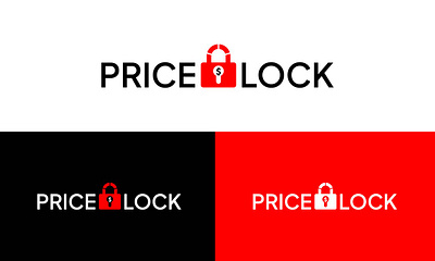Price Lock Logo branding creative logo design elegant logo graphic design logo modern logo vector
