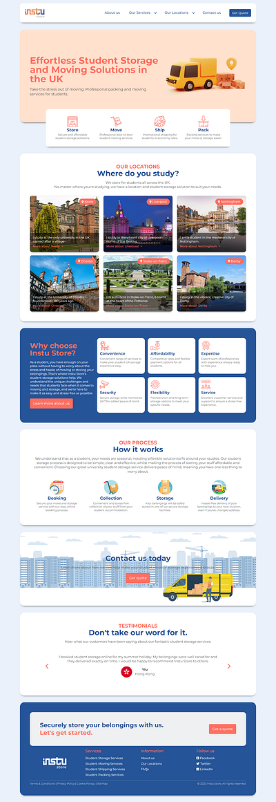 Instu Store - Homepage Design design graphic design web design