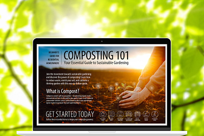 Bloom Garden Care Composting 101 Infographic graphic design infographic typography vector web marketing