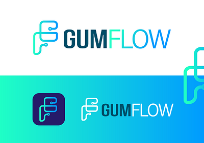 GUMFLOW app branding design graphic design logo logo desidn vector