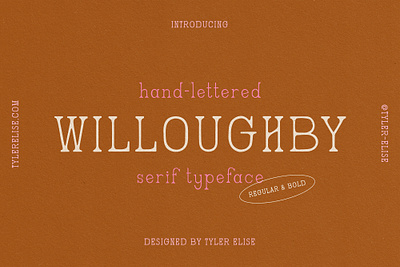WILLOUGHBY Hand-Lettered Serif Typeface font granola hand lettered handdrawn lettered lettering national park nature nature font outdoors outdoorsy park sign serif serif font texture textured font type design typeface typography western