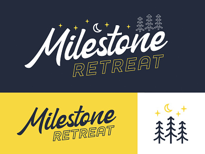 Milestone Fall Retreat Logo branding camp logo church design church graphic fall retreat forest graphic design illustration logo outdoors typography vector youth
