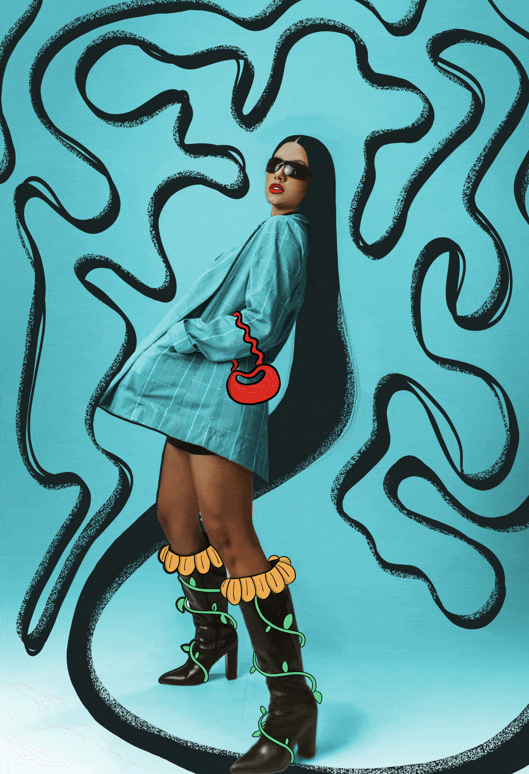 When Illustration meets Photography aftereffects animation branding gifanimation graphic design illustration illustrativedesign motionart procreate