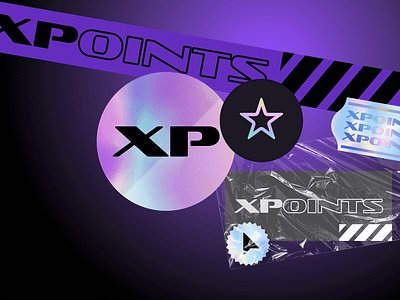 XPoints: Brand and support communication for a reward program branding gaming graphic design illustration logo reward