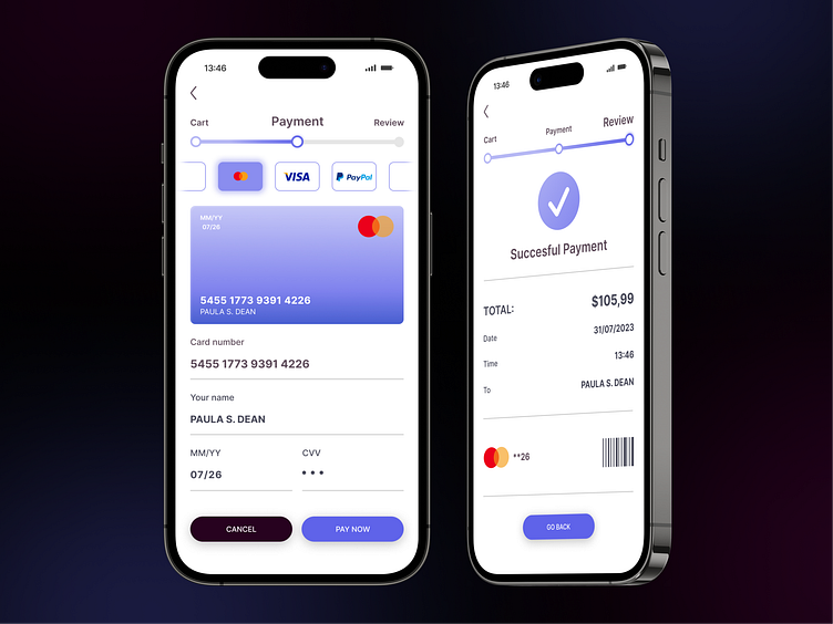 Credit Card Checkout by UiDemian on Dribbble