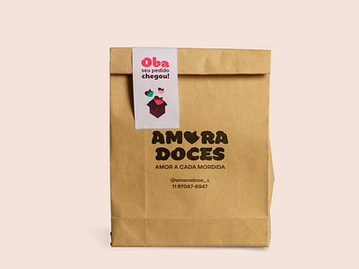 Amora Doces branding confeitaria graphic design logo