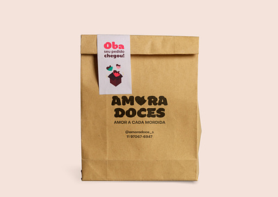 Amora Doces branding confeitaria graphic design logo