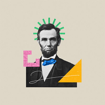Abraham Lincoln- Digital Collage abraham lincoln collage art us history collage us president