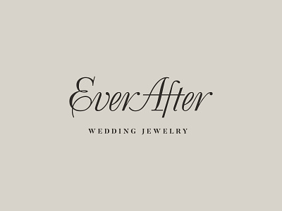 EverAfter | Logotype algarve black branding design ever female gold graphic design jewelry logo luxury premium ring script serif type wedding women