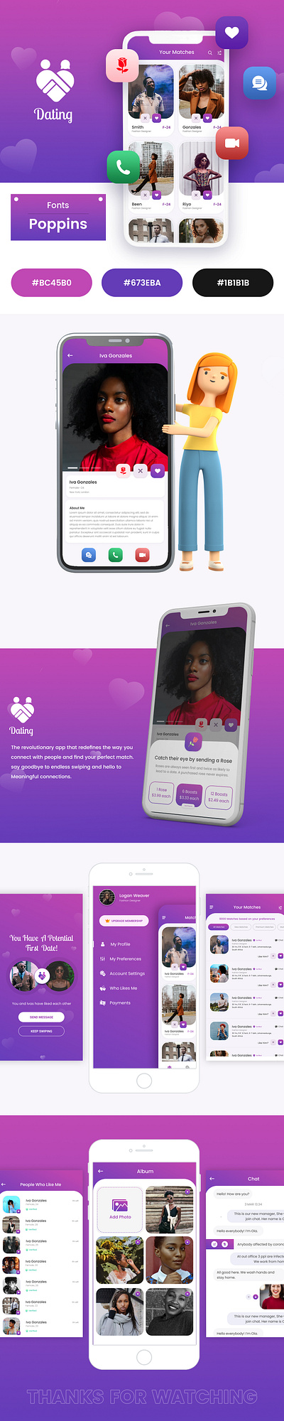 DATTING MOBILE APP UI app design branding dating ui datting app design graphic design logo love typography ui ux vector