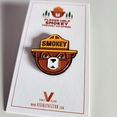 Smokey Pin etsy illustration illustrator national forest national park smokey vector