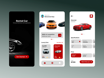 Redesign of Rental car app - UI design app design ui ui design ui designer user interface