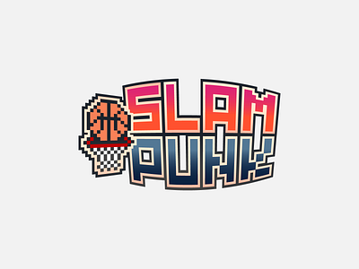 Slam Punk | Unreleased Project ball basketball branding design logo nft pixel typography
