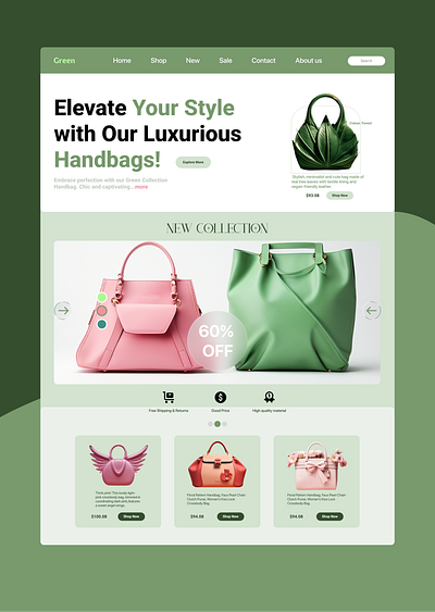 E-commerce Website Homepage design homepage landing page typography ui website website design