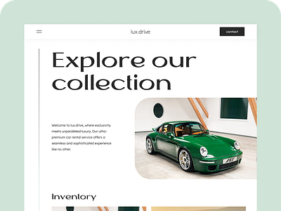 Luxury Car Rental Website app audi branding bugatti car dailyui design earth earthy landingpage porsche rezvani ui webdesign website