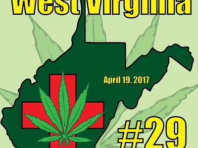 West Virginia - 29th State to legalize medical cannabis ad design adobe illustrator adobe photoshop branding cannabis cannabis industry design graphic design illustration logo logo design marijuana medical medical marijuana medicine publishing typography vector west virginia