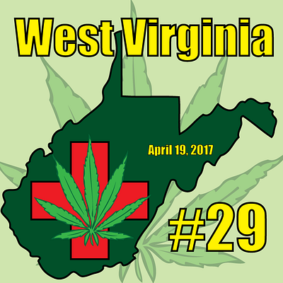 West Virginia - 29th State to legalize medical cannabis ad design adobe illustrator adobe photoshop branding cannabis cannabis industry design graphic design illustration logo logo design marijuana medical medical marijuana medicine publishing typography vector west virginia